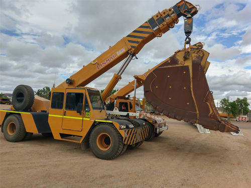 Crane in Construction site — Crane Hire & Haulage in Mount Isa, QLD