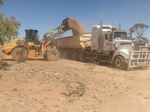 Haulage and Crane in Construction site — Crane Hire & Haulage in Mount Isa, QLD